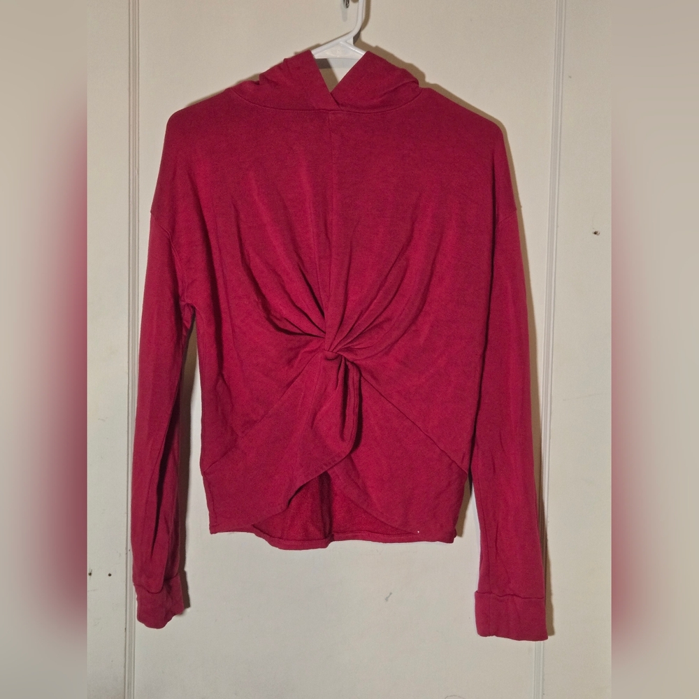 Core 10 women's cloud soft fleece twist front long sleeve hoodie Med
